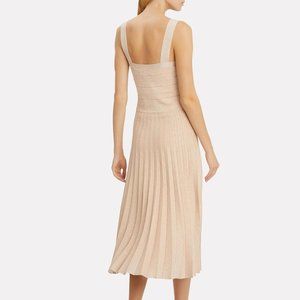 10 Crosby Derek Lam Women's Natural Pleated Lurex Knit Dress